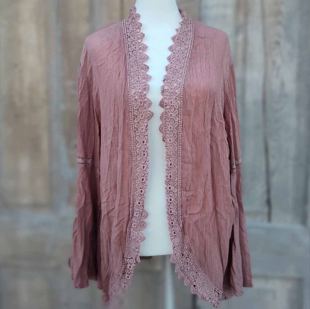 Dusty Pink Kimono Cardigan